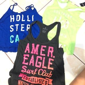 Hollister and American eagle bundle tank tops